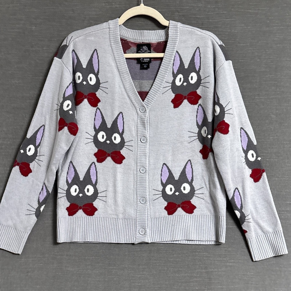 Jiji Kikis Delivery Service Studio Ghibli Cardigan Sweater M Her Universe Cat